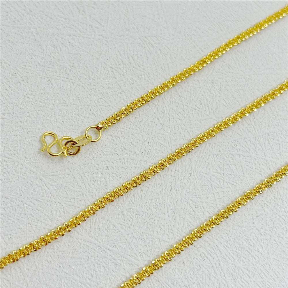 24K Gold Color Jewelry Sets For Women Necklace Bracelet 2 pcs Wedding Jewellery Set Accessories Party Gifts Bijoux