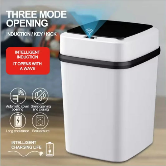 13L Smart Trash Can Automatic Sensor Dustbin Electric Waste Bin Waterproof Wastebasket For Kitchen Bathroom Recycling Trash